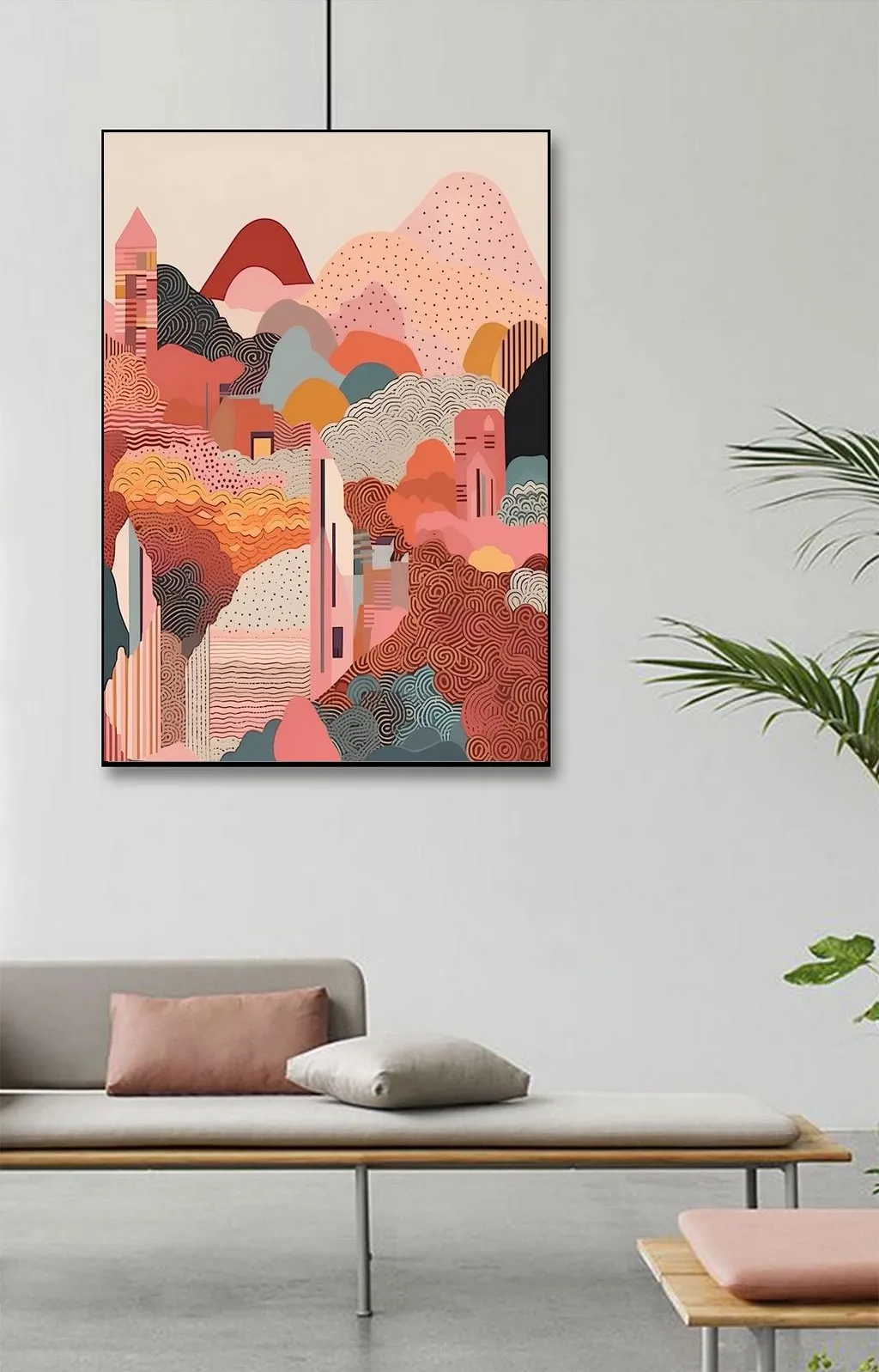 Masalsı Tepelerin Renkli Dokusu