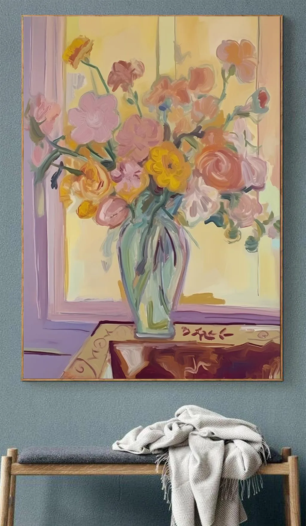 Pencere Önünde Pastel Bahar Şöleni