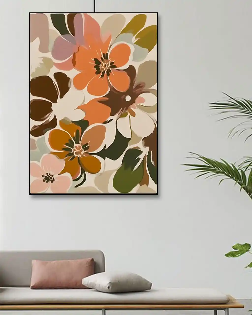 Retro Çiçeklerin Doğal Uyumu