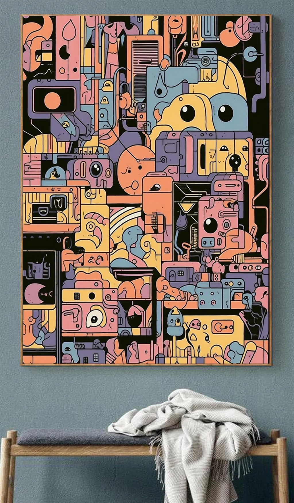 Renkli Karakterlerin Soyut Buluşması