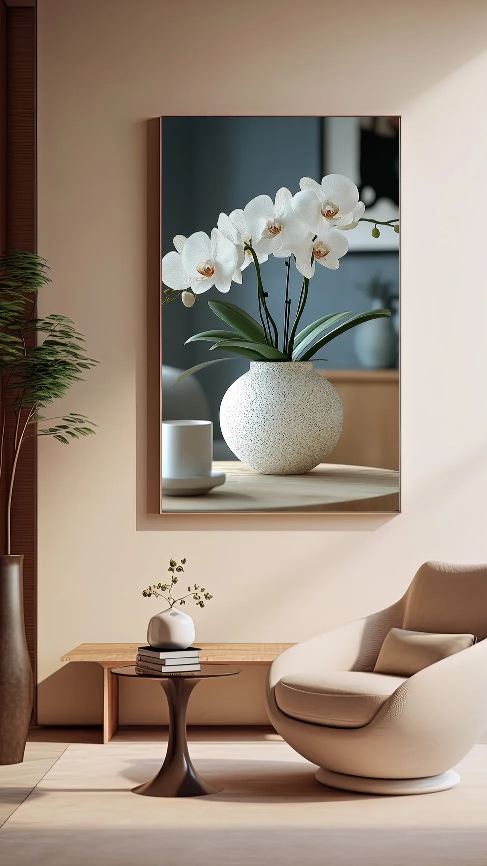 Gece Mavisi Fonunda Beyaz Saflık