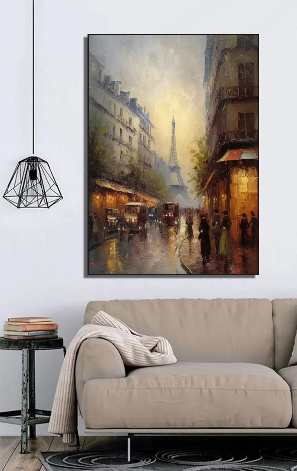 Paris Sokaklarında Işıltılı Gece