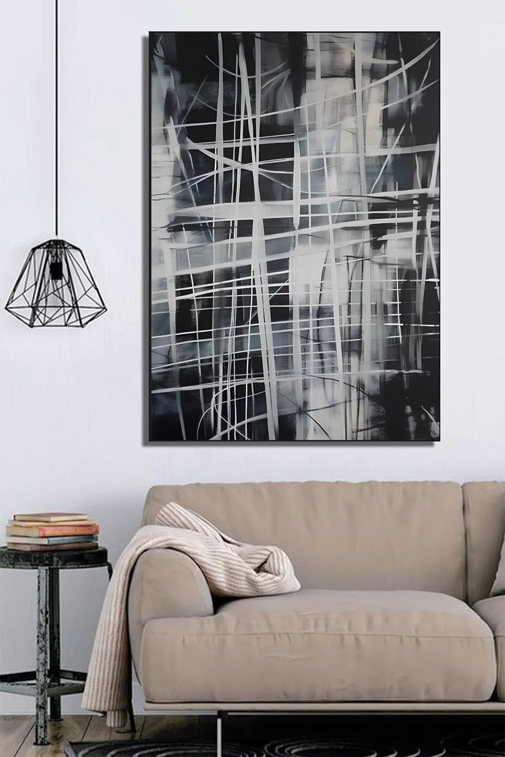 Gece Yarısı Çizgilerin Soyut Dansı