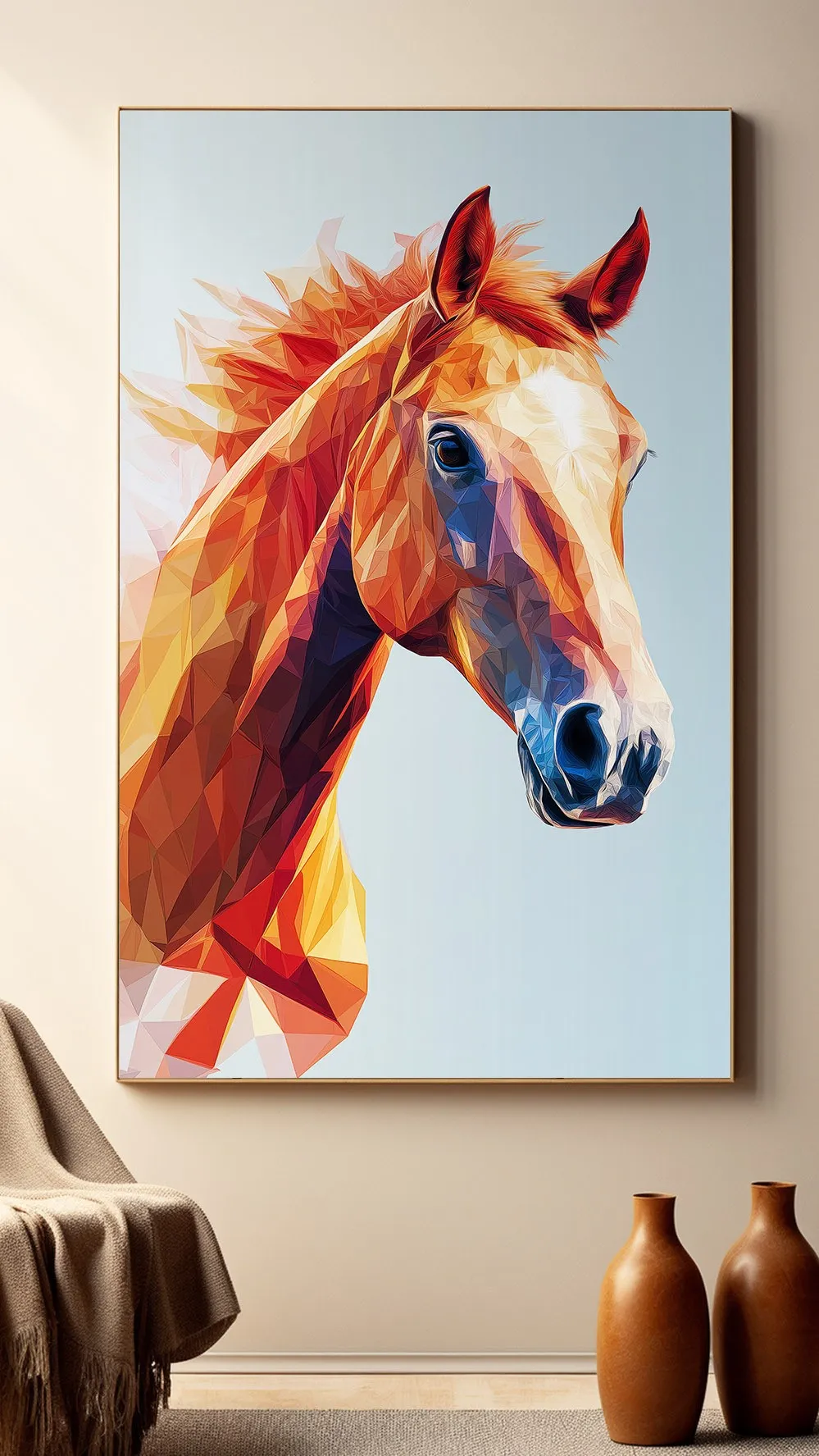 Geometrik Turuncu Atın Ruhuna Yolculuk