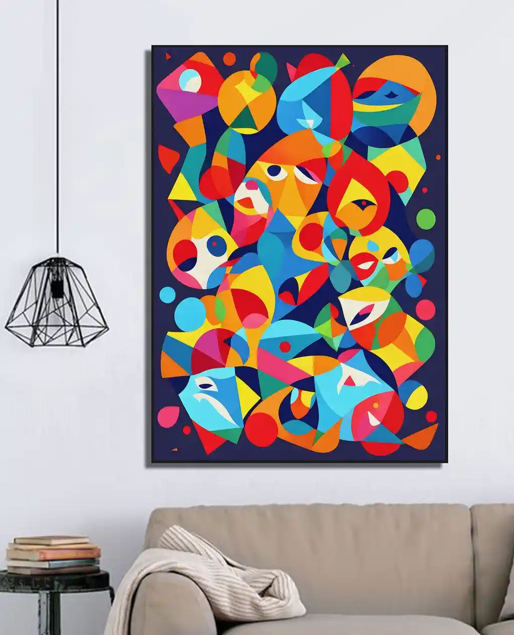 Lacivert Derinlikte Geometrik Parıltılar