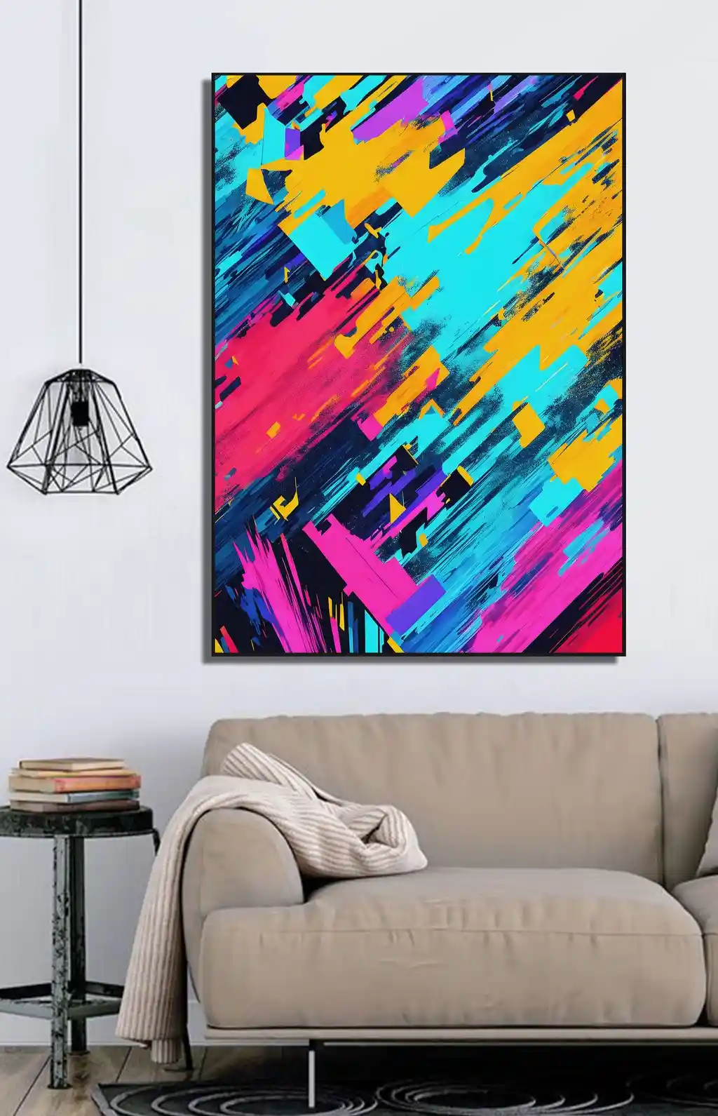 Dinamik Fırça Darbelerinin Neon Coşkusu