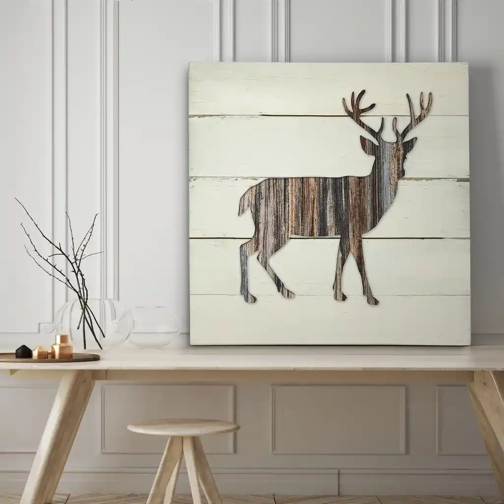 Dijital Tuvalde Rustik Geyik Formu