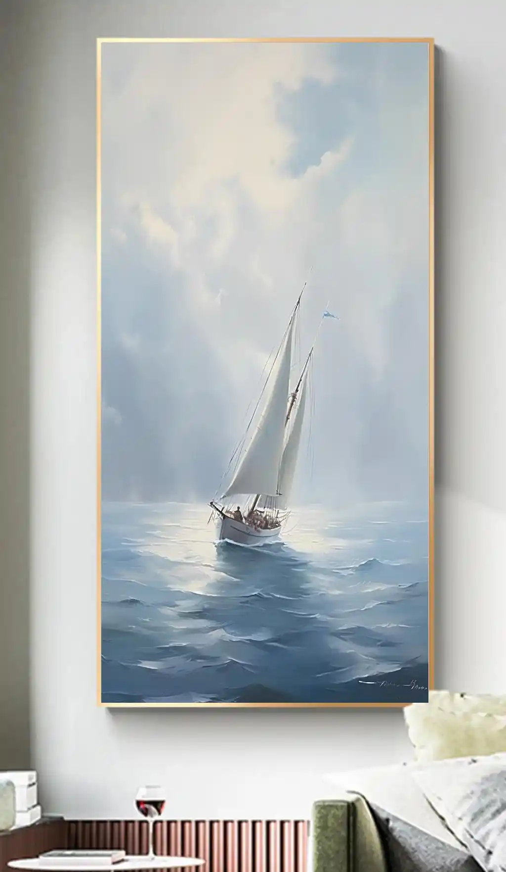 Gökyüzüyle Bütünleşen Beyaz Yelken