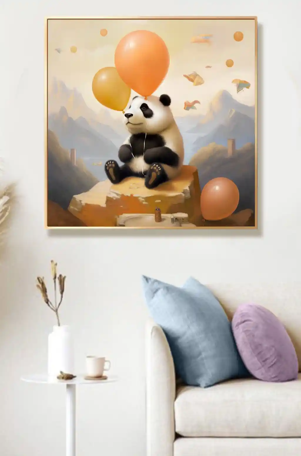 Zirvede Balonlarla Hayal Kuran Panda