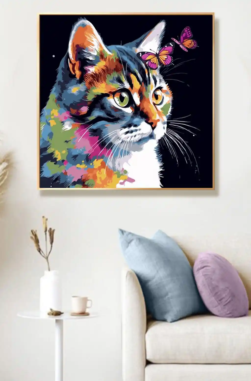 Gökkuşağı Bakışlı Renkli Kedi