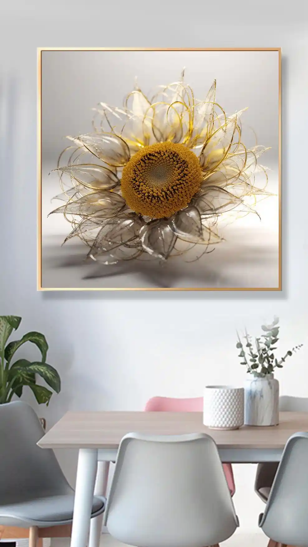 Cam Dokulu Kristal Ayçiçeği