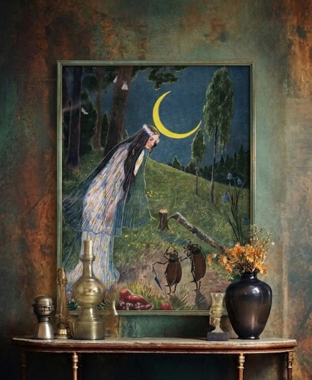 The Princess and the Beetles (Prenses ve Böcekler), John Bauer, 1915