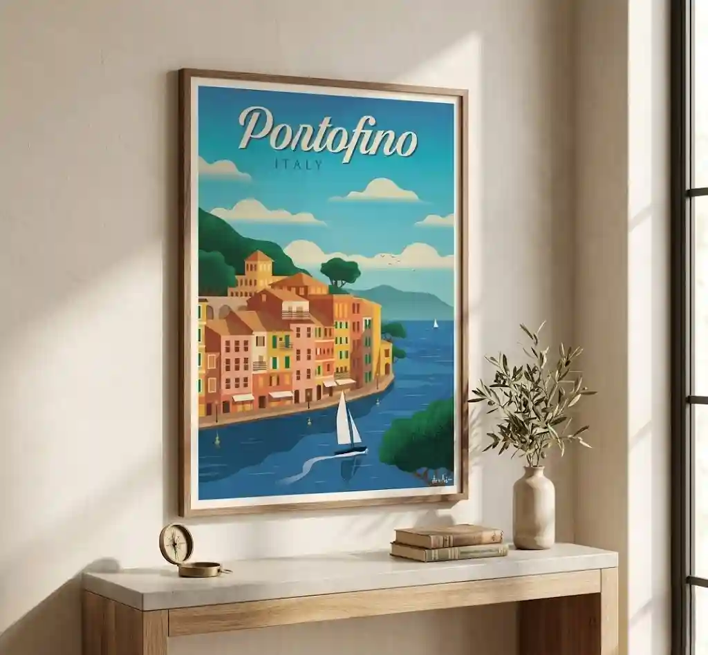 Italy, Portofino ITALY, Akdeniz'in Renkli Kıyıları