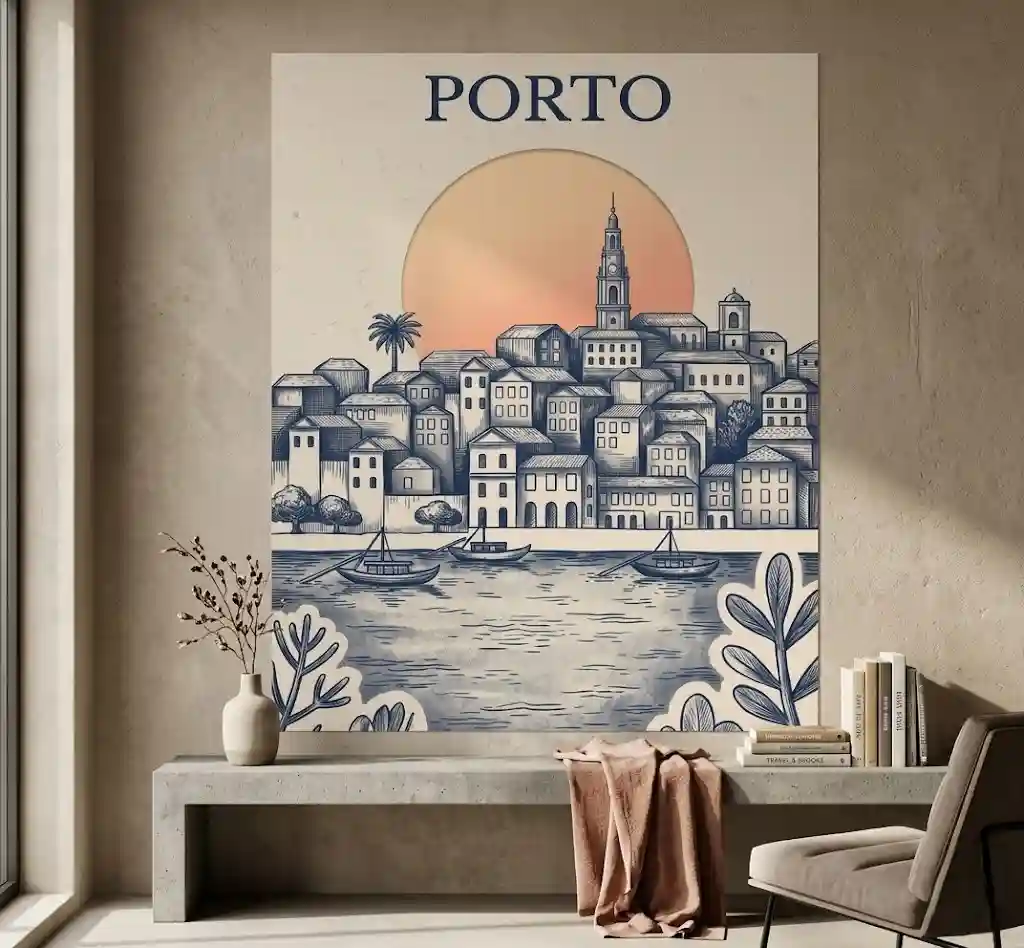 Portugal, PORTO, Gün Batımının Büyülü Işıltısı