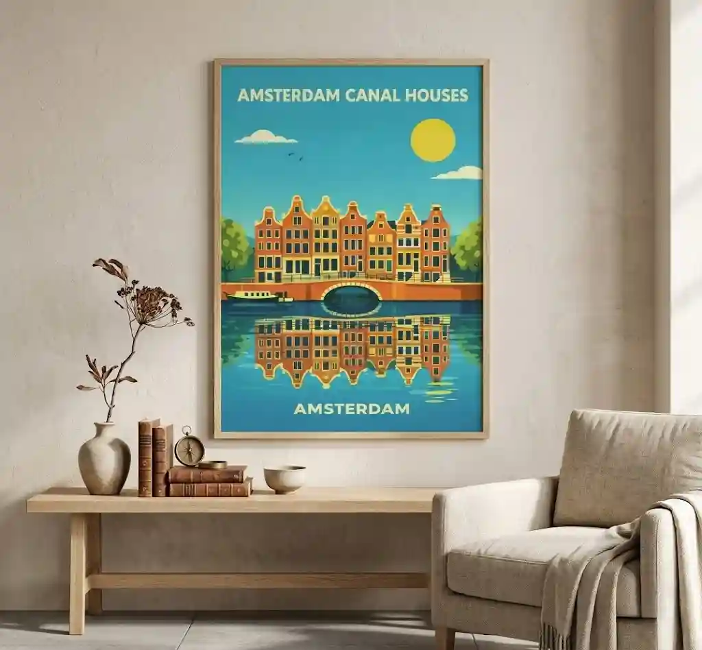 Netherlands, AMSTERDAM CANAL HOUSES, Kanalların Renkli Huzuru