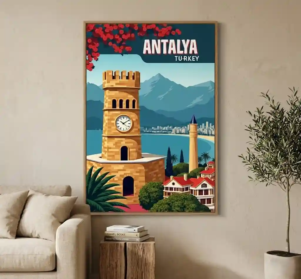 Türkiye, Antalya, Saat Kulesi ve Kaleiçi, Akdeniz’in Zamansız Kucaklayışı