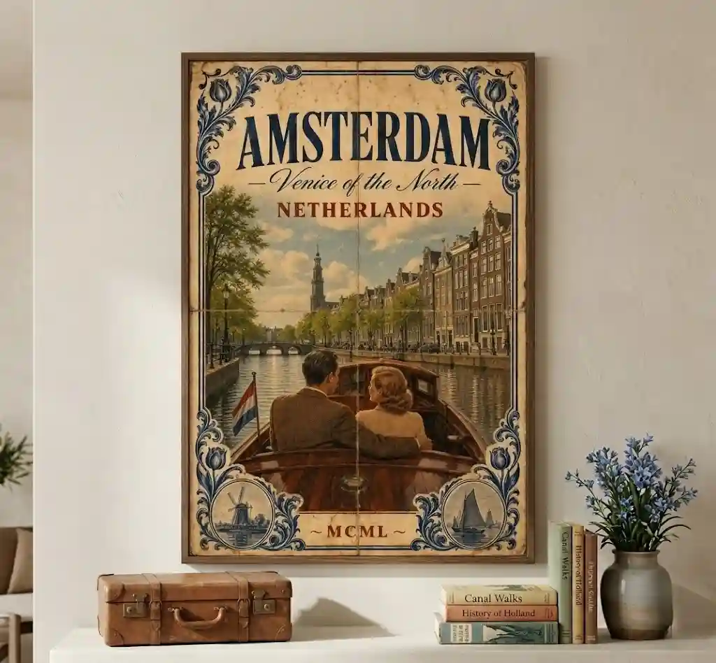 Netherlands, Amsterdam, Canal District, Kuzeyin Venediği'nde Nostaljik Bir Yolculuk