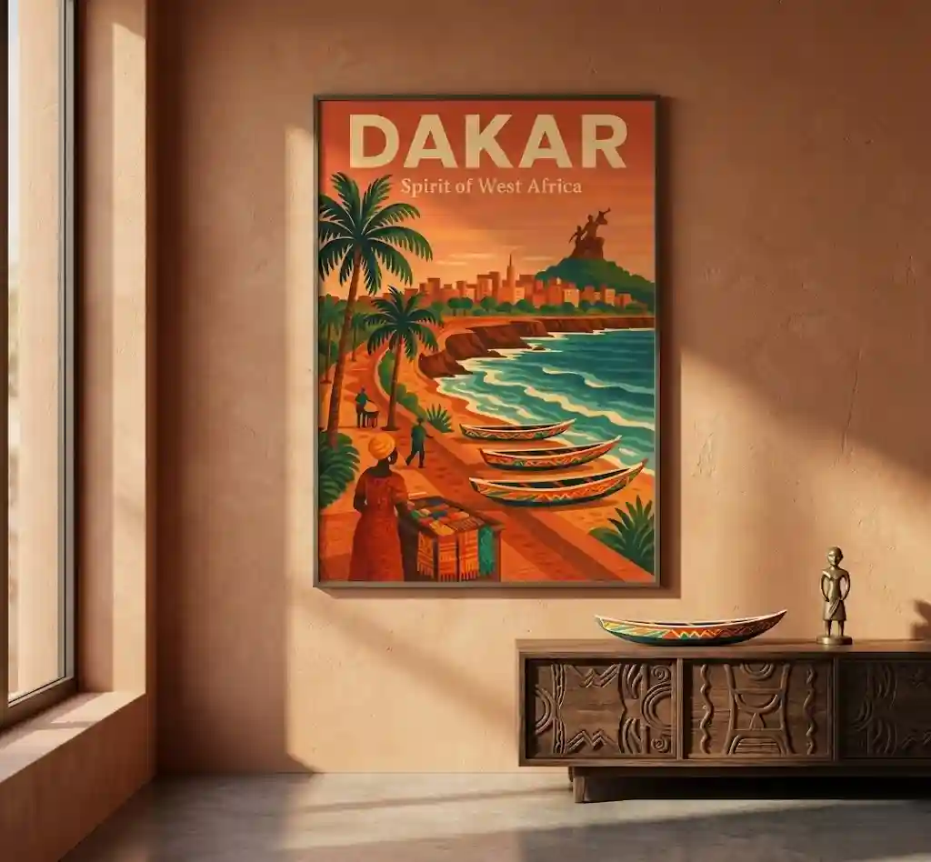Senegal, Dakar, Soumbédioune Beach, Batı Afrika'nın Kalbinde Güneşin Renkli Yansımaları