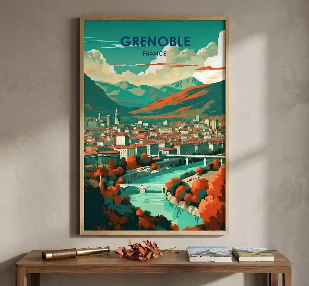 France, Grenoble, French Alps, Alpler'in Kucağında Renkli Bir Vadi