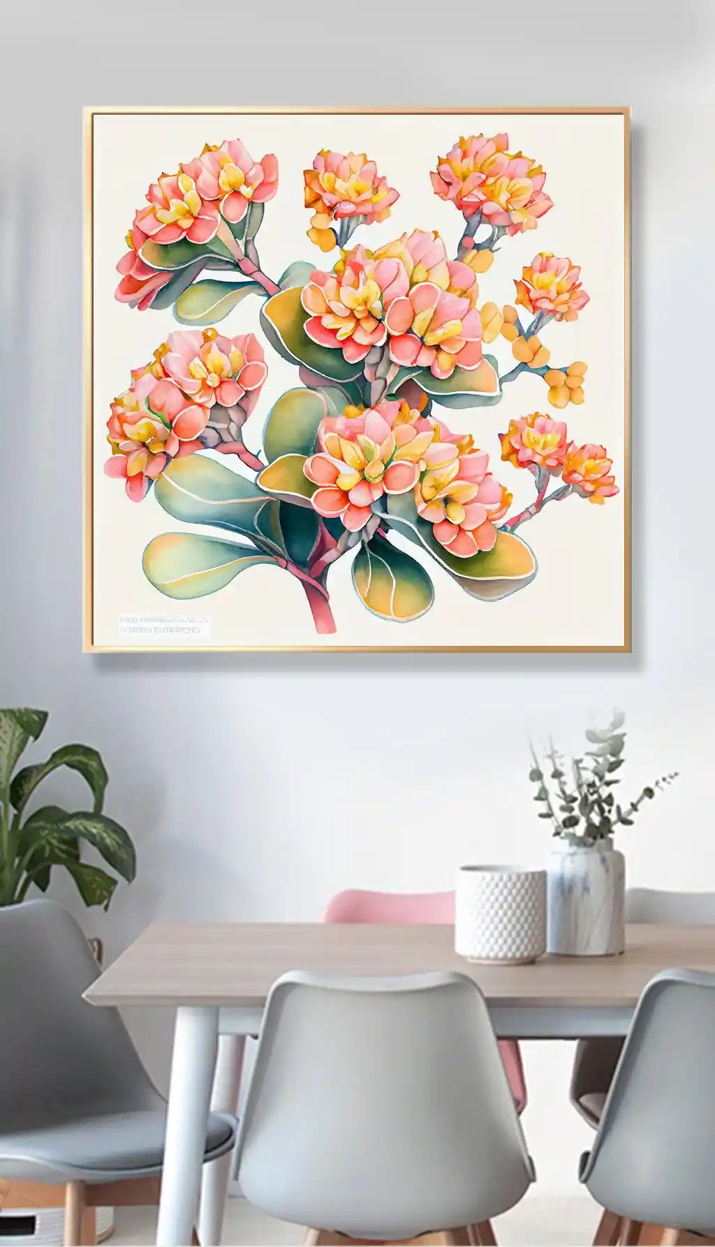 Sulu Boya Zarafetinde Açan Sukulentler