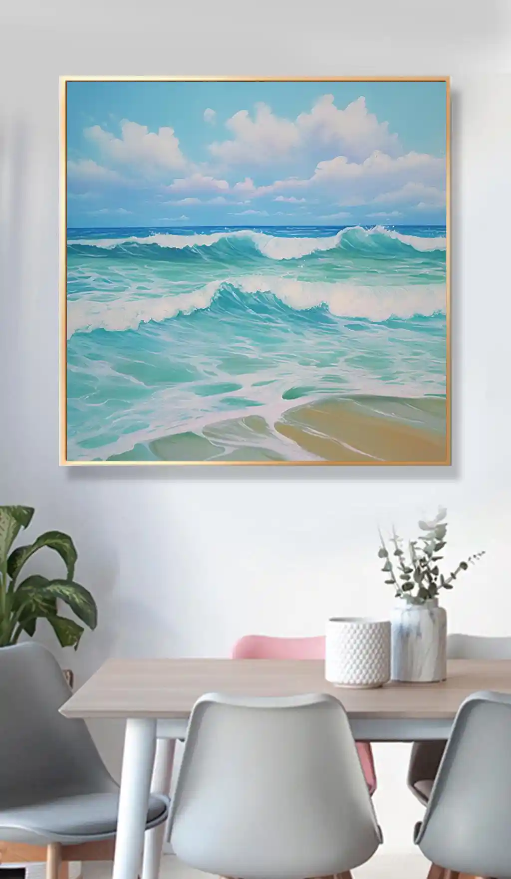 Turkuaz Dalgaların Kıyıdaki Ritmi